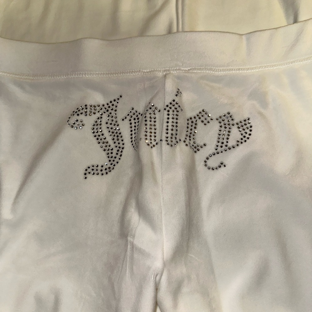 Juicy Couture Rhinestone Logo White Velour Tracksuit - Picture 11 of 11